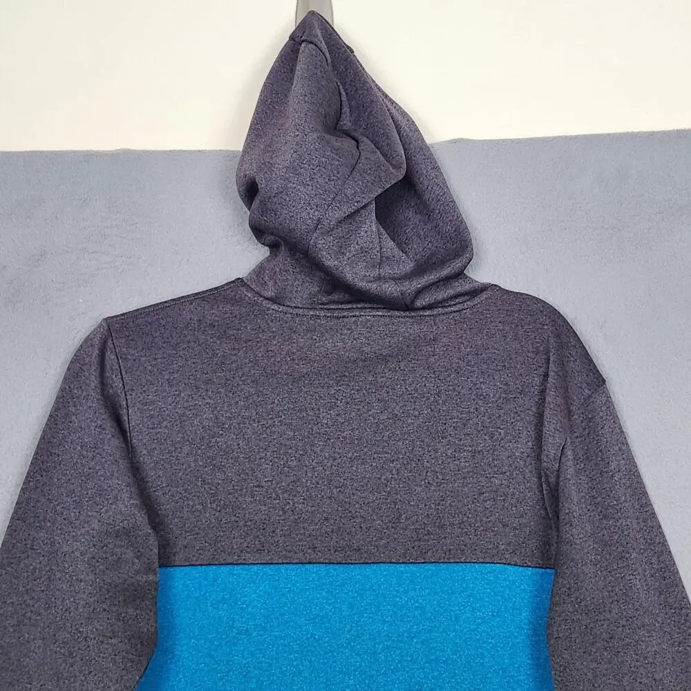 The North Face Surgent Hoodie Mens Small Blue Gray Pullover Fleece A2V4M